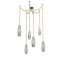 Hammerton SNB0049-06-GB-RS-CH3-L3 - Aalto Multi Light Pendant Multi Port Canopy Gilded Brass