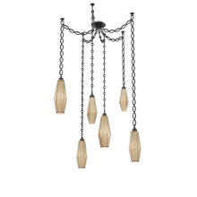 Hammerton SNB0049-06-MB-RB-CH2-L3 - Aalto Multi Light Pendant Multi Port Canopy Matte Black