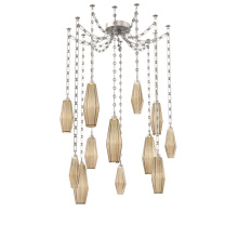 Hammerton SNB0049-12-BS-RB-CH3-L3 - Aalto Multi Light Pendant Multi Port Canopy Beige Silver