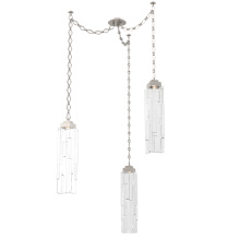 Hammerton SNB0056-03-BS-LC-CH1-L3 - Ledgestone Multi Light Pendant Multi Port Canopy Beige Silver