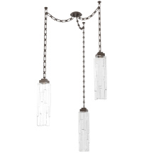 Hammerton SNB0056-03-FB-LC-CH3-L3 - Ledgestone Multi Light Pendant Multi Port Canopy Flat Bronze