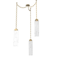 Hammerton SNB0056-03-GB-LC-CH1-L3 - Ledgestone Multi Light Pendant Multi Port Canopy Gilded Brass