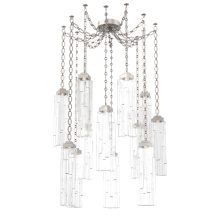 Hammerton SNB0056-12-BS-LC-CH2-L3 - Ledgestone Multi Light Pendant Multi Port Canopy Beige Silver