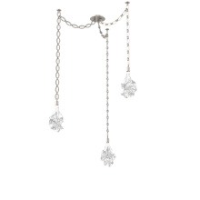 Hammerton SNB0059-03-BS-BC-CH2-L1 - Blossom Multi Light Pendant Multi Port Canopy Beige Silver