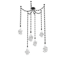 Hammerton SNB0059-06-MB-BC-CH3-L3 - Blossom Multi Light Pendant Multi Port Canopy Matte Black