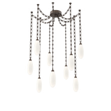 Hammerton SNB0071-09-FB-WL-CH3-L3 - Fiori Multi Light Pendant Flat Bronze
