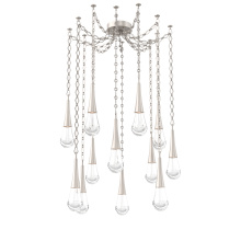 Hammerton SNB0078-12-BS-C-CH1-L3 - Raindrop Multi Light Pendant Beige Silver