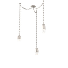 Hammerton SNB0079-03-BS-PC-CH1-L3 - Pebble Multi Light Pendant Beige Silver