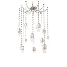 Hammerton SNB0079-12-BS-PC-CH3-L3 - Pebble Multi Light Pendant Beige Silver