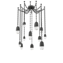 Hammerton SNB0079-12-MB-PC-CH2-L3 - Pebble Multi Light Pendant Matte Black