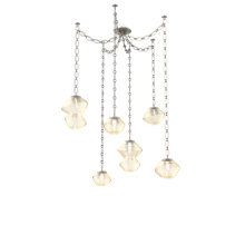 Hammerton SNB0089-06-BS-A-CH2-L1 - Mesa Multi Light Pendant Beige Silver