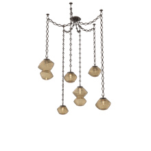 Hammerton SNB0089-06-FB-B-CH1-L1 - Mesa Multi Light Pendant Flat Bronze