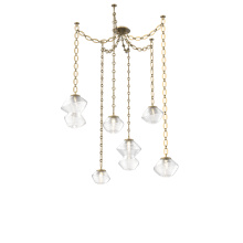 Hammerton SNB0089-06-GB-C-CH2-L1 - Mesa Multi Light Pendant Gilded Brass