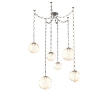 Hammerton SNB0092-06-BS-A-CH2-L3 - Gaia Multi Light Pendant Beige Silver