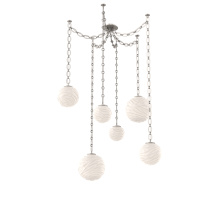 Hammerton SNB0092-06-BS-WL-CH2-L3 - Gaia Multi Light Pendant Beige Silver