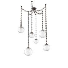 Hammerton SNB0092-06-FB-C-CH2-L1 - Gaia Multi Light Pendant Flat Bronze