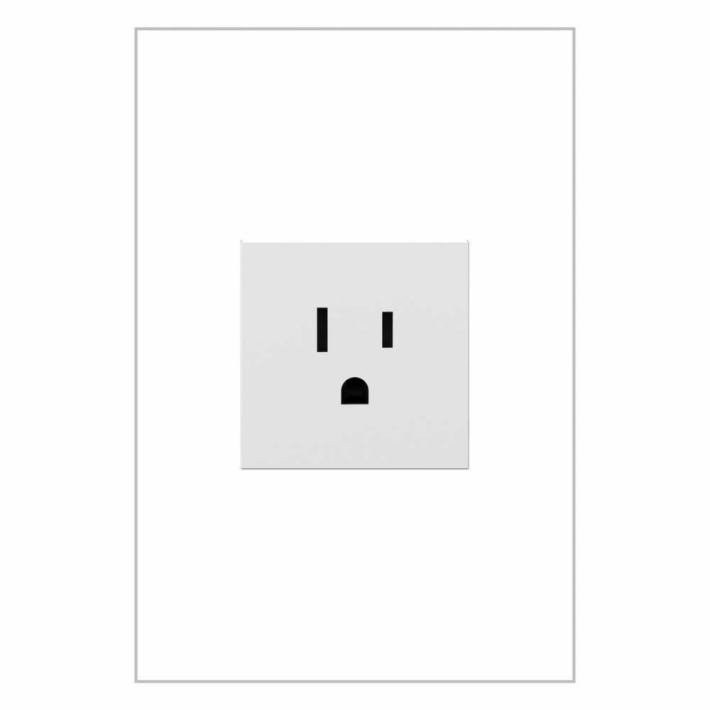 adorne? 15A Single Tamper-Resistant Outlet, White