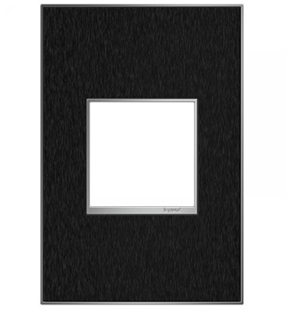 Adorne® Black Stainless One-Gang Screwless Wall Plate