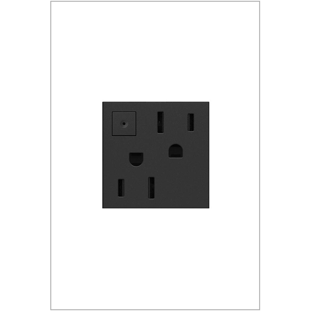 Adorne® 15A Energy-Saving On/Off Outlet, Graphite