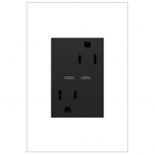 Legrand ARTRUSB15PD30G4 - adorne® 15A Tamper-Resistant Ultra-Fast Plus Power Delivery USB Type-C/C Outlet, Plus-Size, Graphite