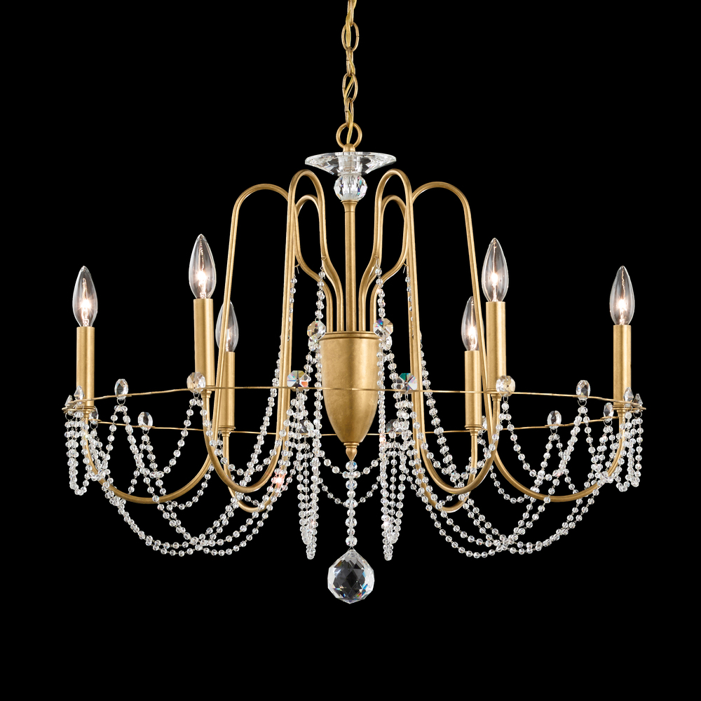 Esmery 6 Light 120V Chandelier in Ferro Black with Clear Optic Crystal