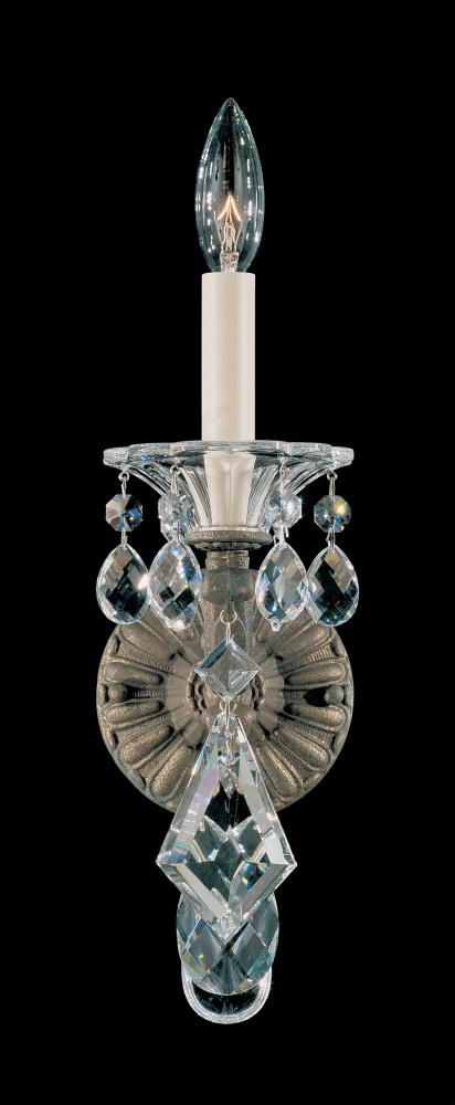 La Scala 1 Light 120V Wall Sconce in Etruscan Gold with Clear Radiance Crystal