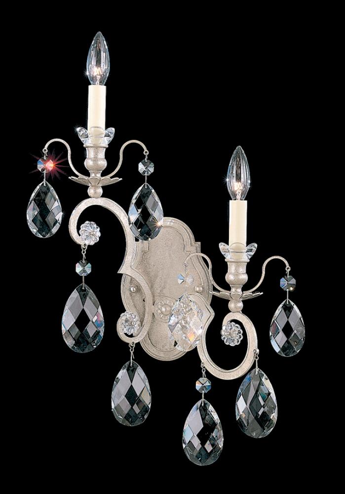 Renaissance 2 Light 120V Wall Sconce in Heirloom Bronze with Heritage Handcut Crystal