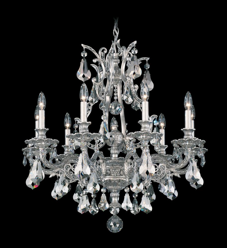 Sophia 9 Light 120V Chandelier in Heirloom Bronze with Clear Heritage Handcut Crystal