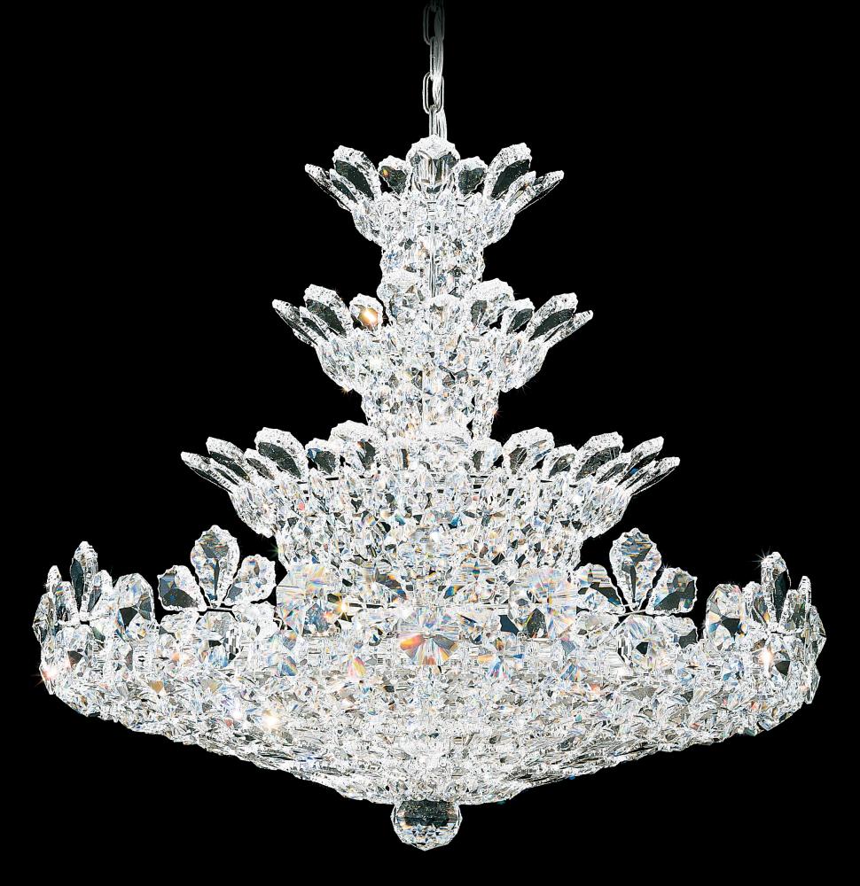 Trilliane 30 Light 120V Chandelier in Polished Stainless Steel with Clear Radiance Crystal