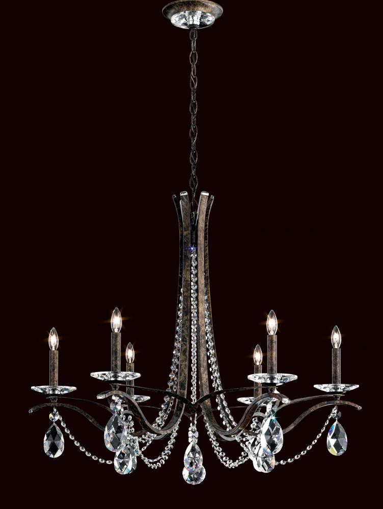 Vesca 6 Light 120V Chandelier in Heirloom Gold with Clear Radiance Crystal