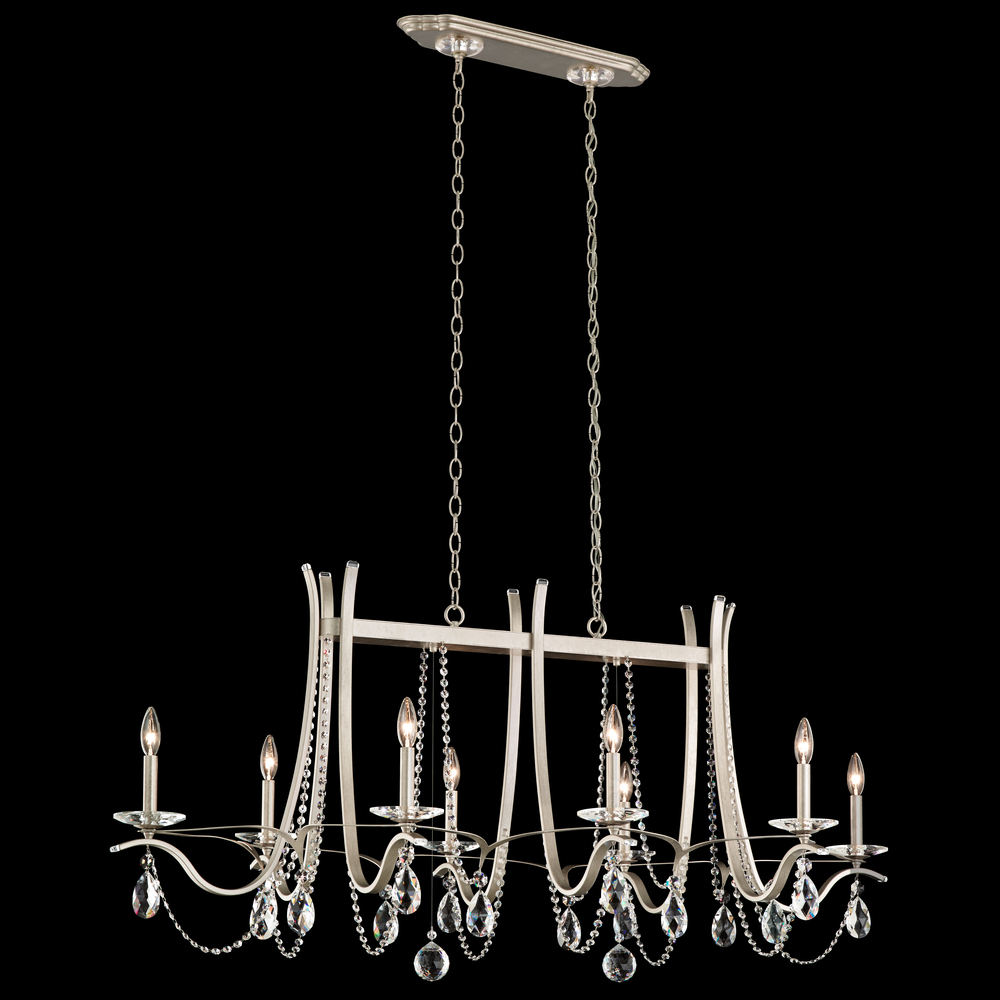 Vesca 8 Light 120V Chandelier in White with Clear Radiance Crystal