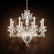 Schonbek 1870 1238N-48H - Bagatelle 11 Light 120V Chandelier in Antique Silver with Clear Heritage Handcut Crystal