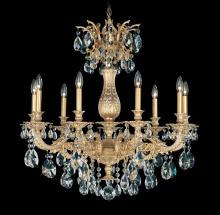 Schonbek 1870 5679-22R - Milano 9 Light 120V Chandelier in Heirloom Gold with Clear Radiance Crystal