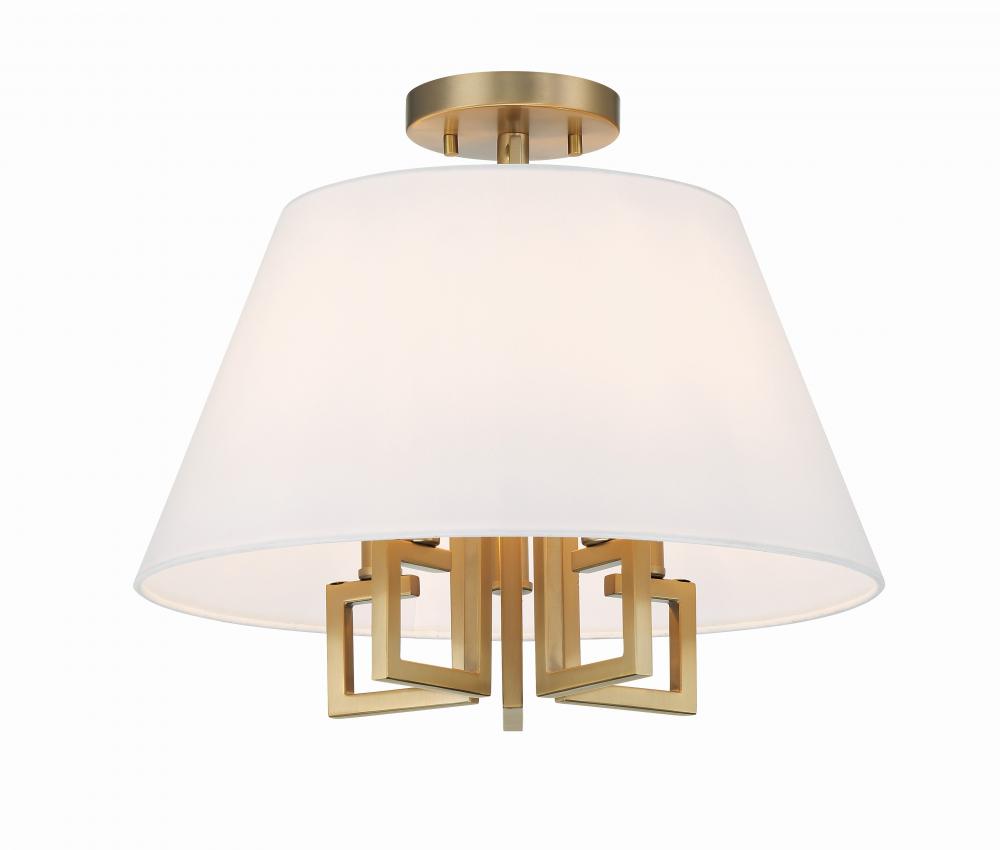 Libby Langdon Westwood 5 Light Vibrant Gold Semi Flush Mount