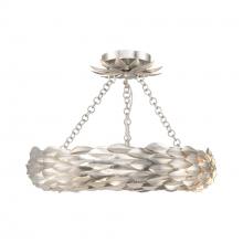 Crystorama 535-SA_CEILING - Broche 18'' LED Antique Silver Semi Flush Mount