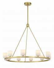 Crystorama ARA-10265-SB-ST - Aragon 10 Light Soft Brass Chandelier