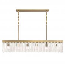 Crystorama EMO-5407-MG - Emory 6 Light Modern Gold Linear Chandelier