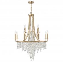 Crystorama GAB-B7312-GA - Gabrielle 12 Light Antique Gold Chandelier