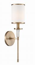 Crystorama HAT-471-VG - Hatfield 1 Light Vibrant Gold Sconce