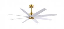 Matthews Fan Company AN-BRBR-MWH-64 - Ariella - Brushed Brass - Matte White Blades - 64" Blades - 10" Downrod