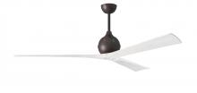 Matthews Fan Company IR3-TB-MWH-72 - Irene 3 - Textured Bronze - Matte White Blades - 72" Blades - 10" Downrod