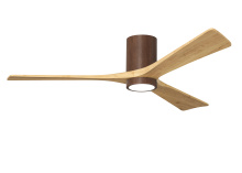 Matthews Fan Company IR3HLK-WN-LM-60 - Irene-3HLK - 60" Three Blade Flush Mount Paddle Fan - 5CCT Integrated LED - Walnut Tone Finish