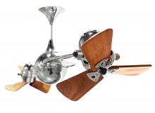 Matthews Fan Company IV-CR-WD - Italo Ventania - Rotational Ceiling Fan (Interior) - Polished Chrome Finish - Mahogany Tone Blades
