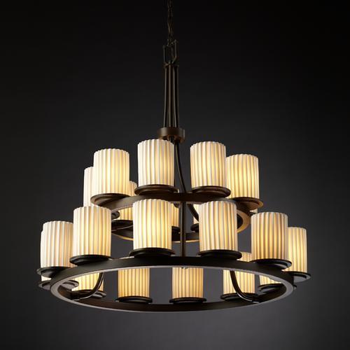 Dakota 21-Light 2-Tier Ring LED Chandelier