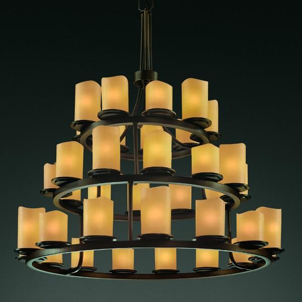 Dakota 36-Light 3-Tier Ring LED Chandelier