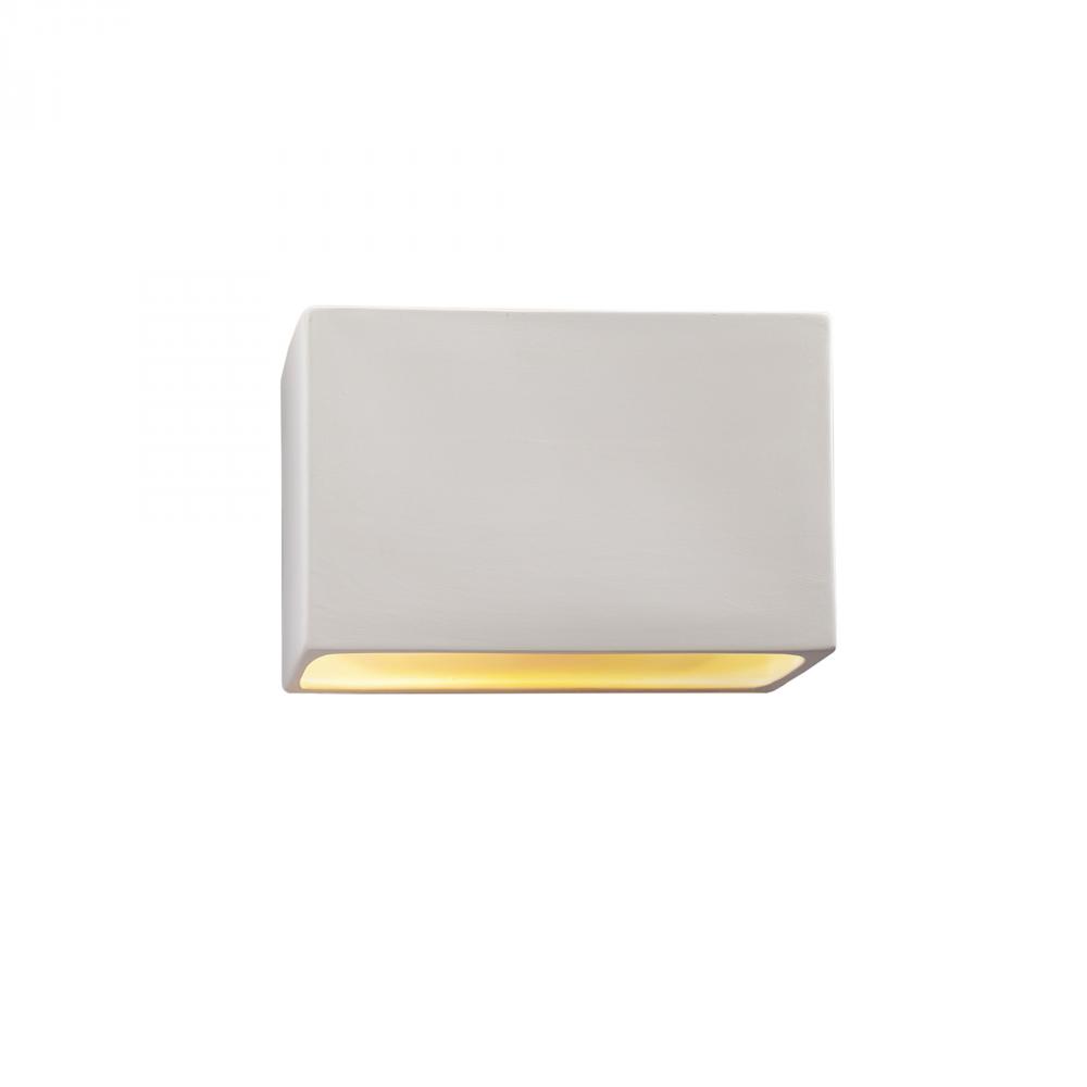 Small ADA Wide Rectangle LED Wall Sconce - Open Top & Bottom