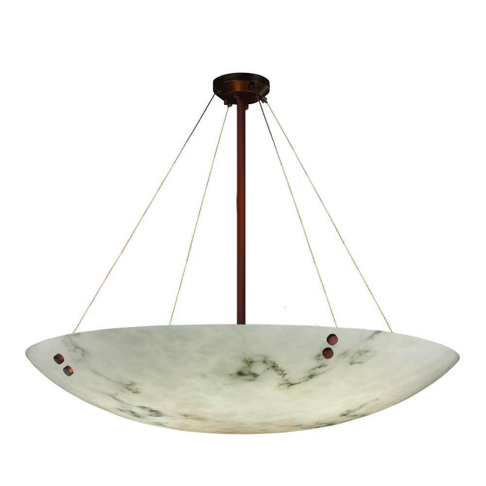 60" LED Pendant Bowl w/ Pair Square Finials