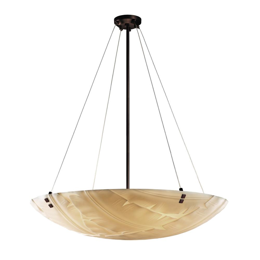 48" LED Pendant Bowl w/ LARGE SQUARE W/ POINT FINIALS