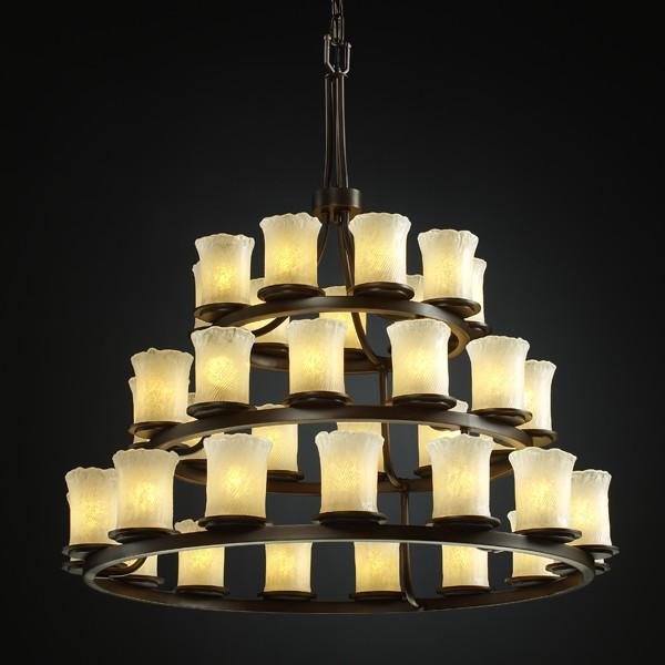 Dakota 36-Light 3-Tier Ring LED Chandelier