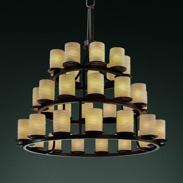 Dakota 36-Light 3-Tier Ring LED Chandelier